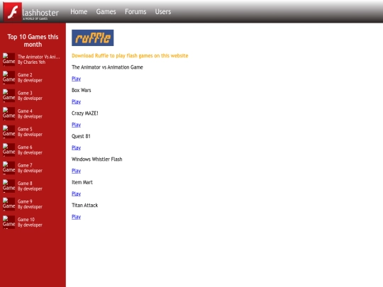 games screenshot