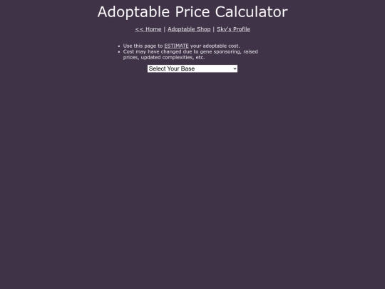 pricecalc/calc screenshot