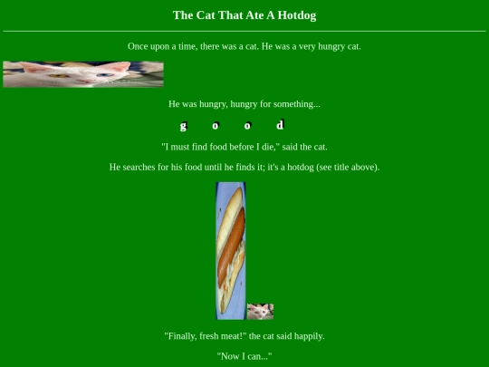 Archive/The Cat That Ate A Hotdog Story/hotdog screenshot