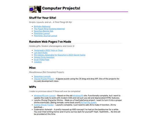 projects screenshot