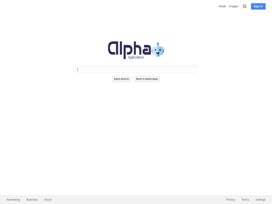 AlphaSearch screenshot