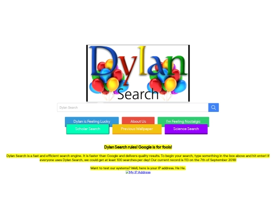dylansearch screenshot