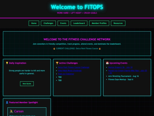 test/FitOpsNeon screenshot