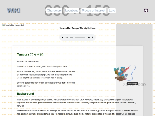 webpages/Tempura screenshot