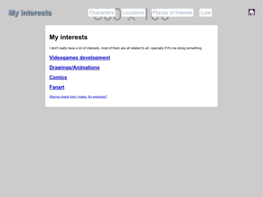 webpages/my-interests screenshot