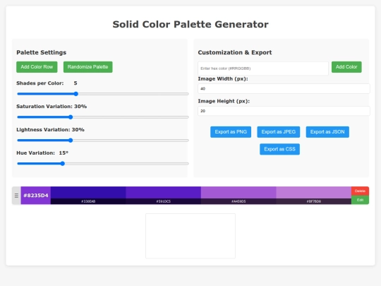 webpages/palettegen screenshot
