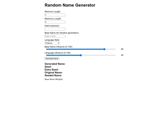 webpages/randomnamegen screenshot