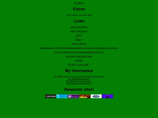 extras screenshot