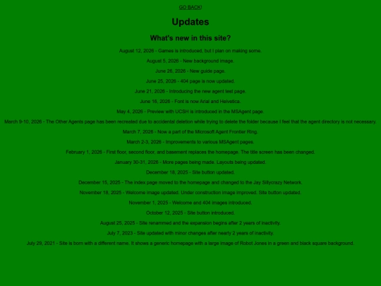 updates screenshot