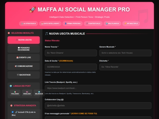 Digital Card/Maffa_social_manager screenshot