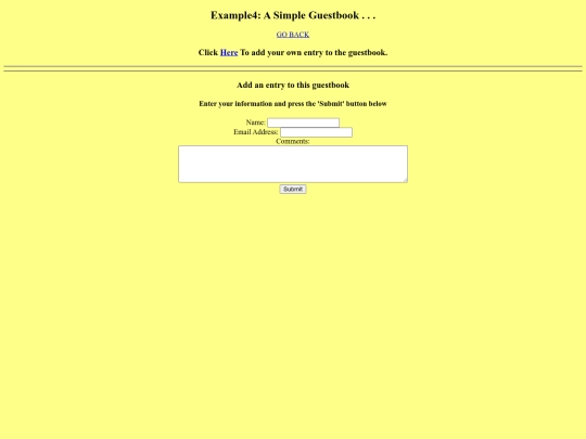 guestbook screenshot