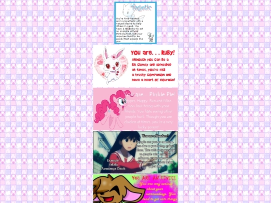 quizzes screenshot