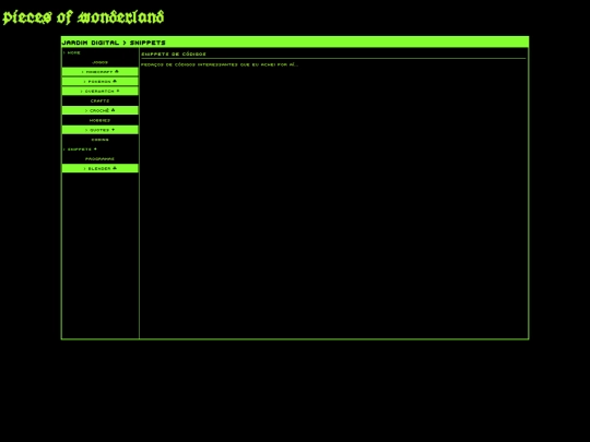 garden/coding/snippets screenshot