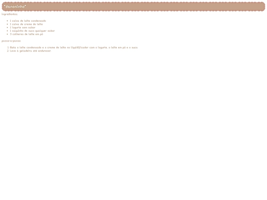 recipes/rec/danoninho screenshot