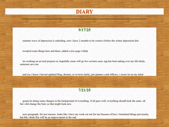 pages/diary screenshot