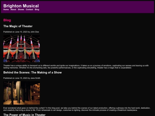 blog screenshot