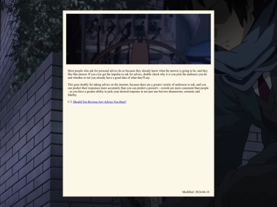 posts/advice screenshot
