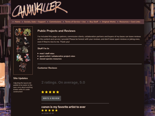 reviews screenshot
