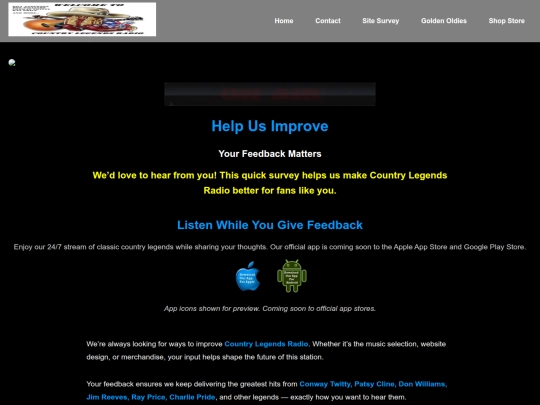 websitesurvey screenshot