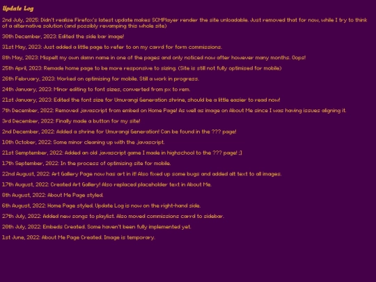 updates screenshot