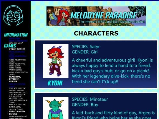 kyoniadventure/characters screenshot