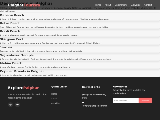 destinations screenshot