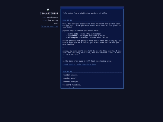 BLOG screenshot