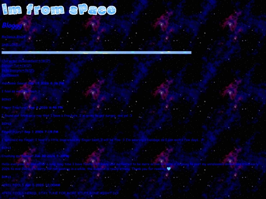 Blog screenshot