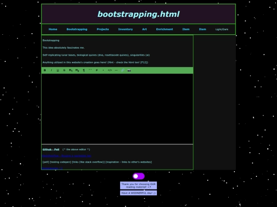 pages/bootstrapping screenshot