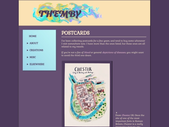 collections/postcards screenshot