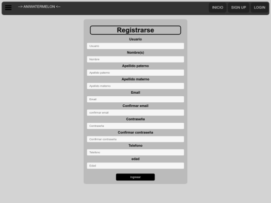 signup screenshot