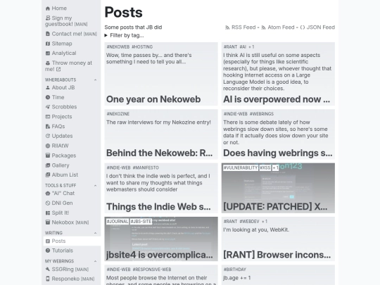 posts screenshot