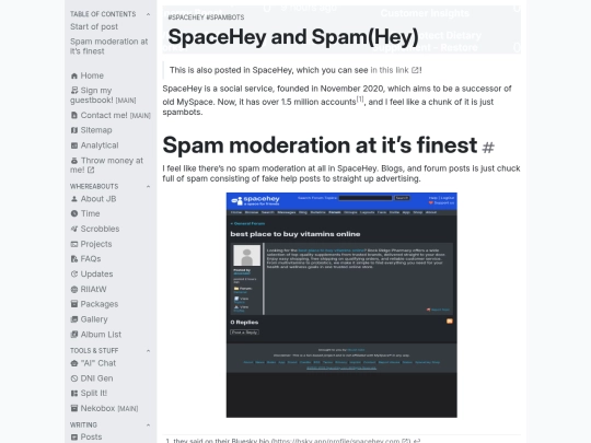 wip-posts/spacehey-spam screenshot
