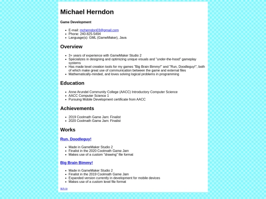 resume screenshot