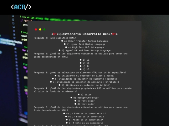 questionario screenshot