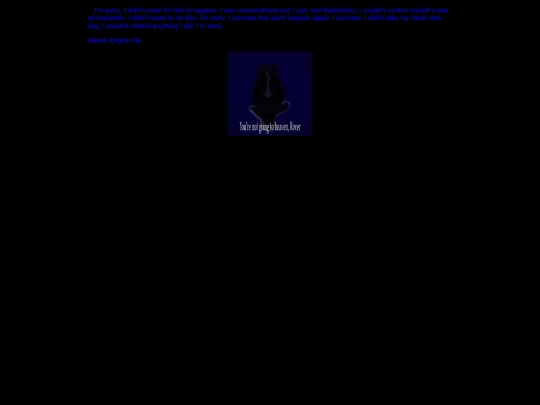 apology screenshot
