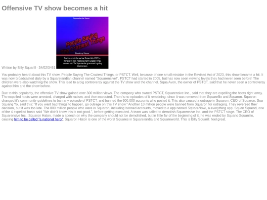 news/2023-8-25/offensive-show-becomes-a-hit screenshot