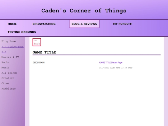 videogames/gametemplate screenshot