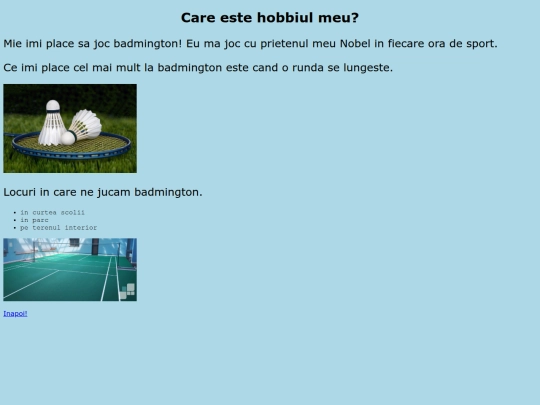 proiect/hobiurilemele screenshot