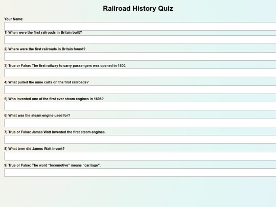 EarliestRailways screenshot
