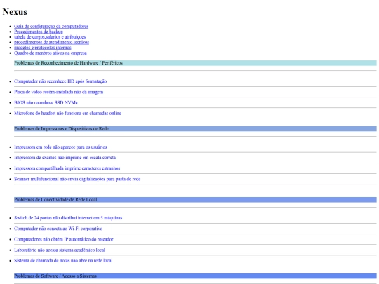 Nexus/processos screenshot