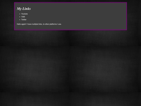Links screenshot