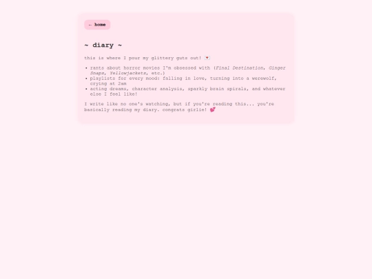 diary screenshot