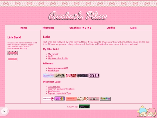links screenshot