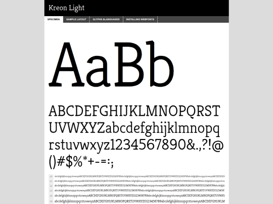fonts/base fonts/webfontkit-20121120-222917/kreon-light-demo screenshot