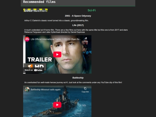 blog/recommendedfilms screenshot