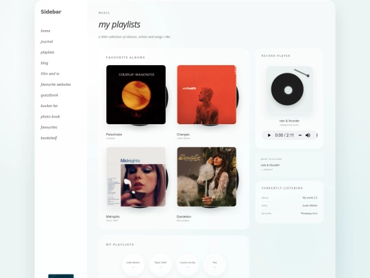 playlists screenshot