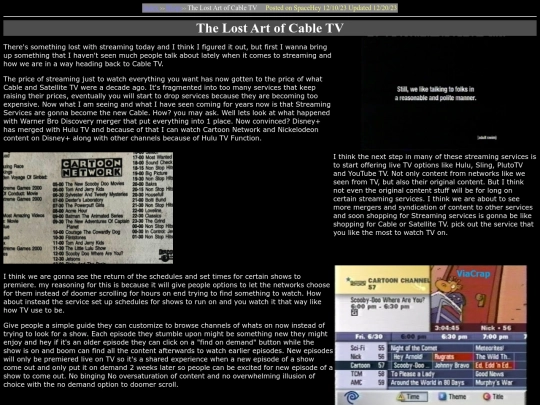 Blogs/TheLostArtofCableTV screenshot