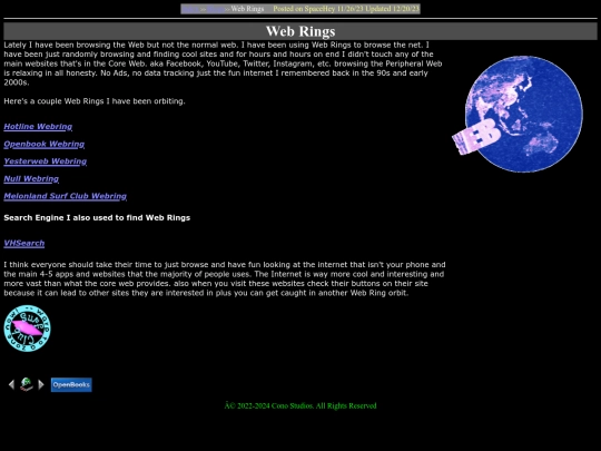 Blogs/WebRings screenshot