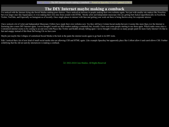 Blogs/the diy internet maybe making a comeback screenshot